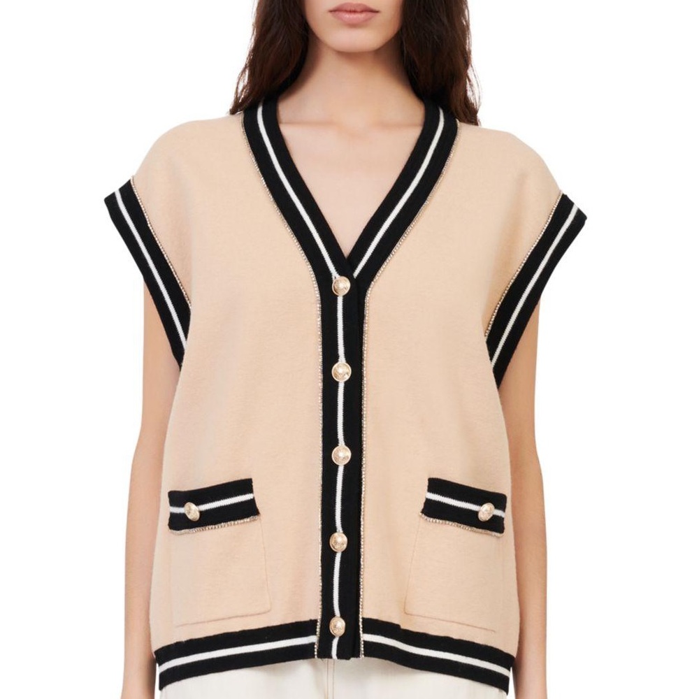 Maje Marshelli sleeveless cardigan